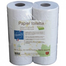 Papier toilette blanc 100%...